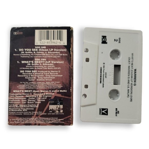 Warren G "Do You See" Cassette Tape‎ single, (1994) - Picture 2 of 2
